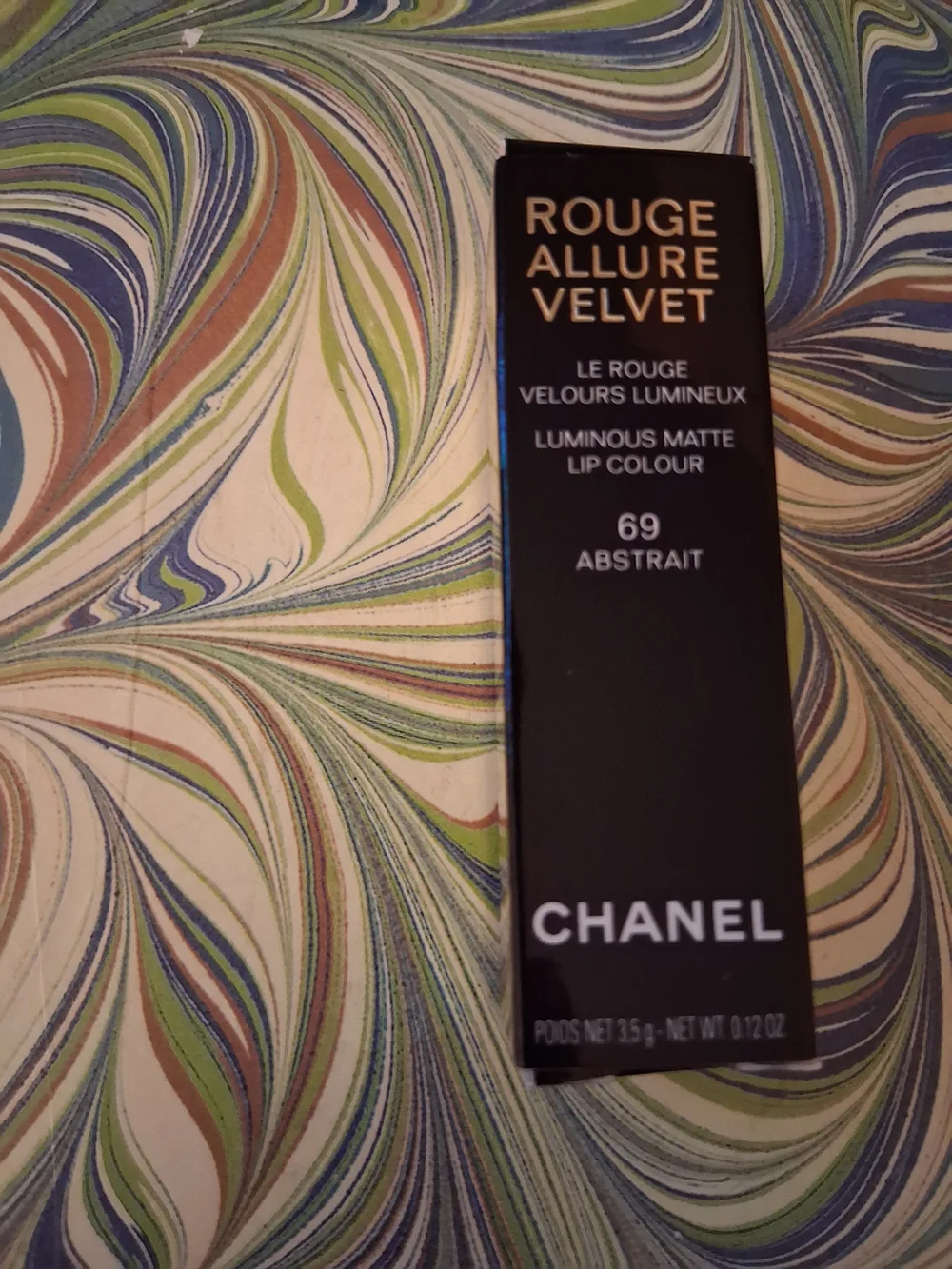 Chanel Rouge Allure Velvet Lipstick 69 Abstrait - Black Case Intense Rosewood